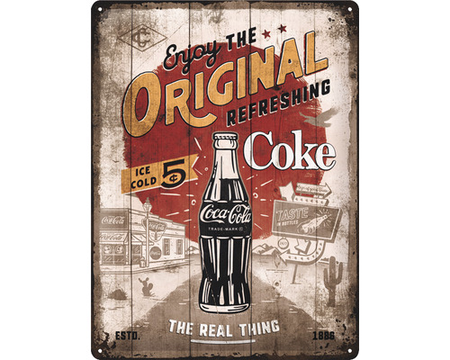 Tablou metalic decorativ Nostalgic-Art Coca-Cola Highway 66 | HORNBACH