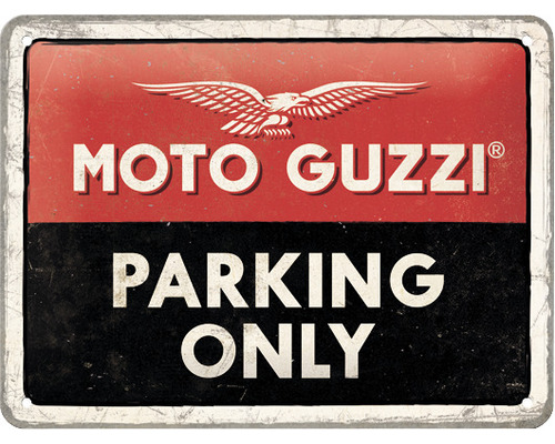 Tablou metalic decorativ Moto Guzzi Parking 15x20 cm