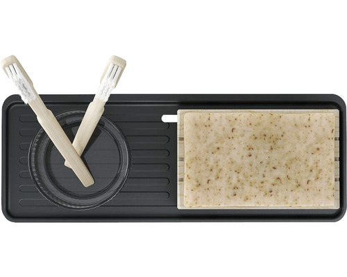 Suport cu săpun, bol și două perii