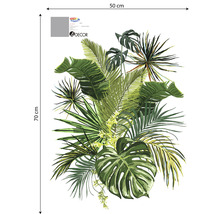 Autocolant de perete cu frunze tropicale, 50 x 70 cm
