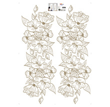 Autocolant decorativ pentru fereastră cu motiv floral