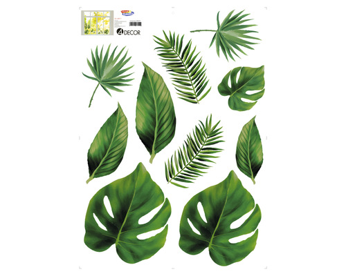 Stickere fereastră frunze palmier 50x70 cm, 10 elemente