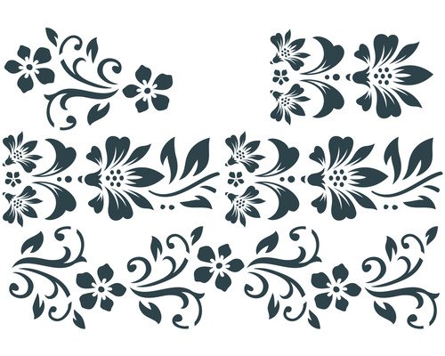 Stickere fereastră flori & ornamente 100x70 cm