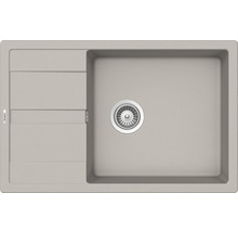 Chiuvetă bucătărie cristalite cu o cuvă Schock Ronda D-100XL 78x50 cm, cu picurător, reversibilă, Beton-thumb-0