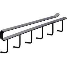 Șină metalică cu șase cârlige pentru depozitare