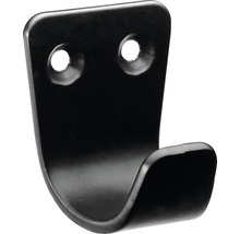 Cuier pentru mobilă cu 1 cârlig Hettich Budget 22x31 mm, oțel vopsit negru mat
