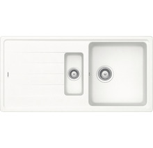 Chiuvetă bucătărie cristalite cu 1 cuvă + ½ Schock Element D-150 100x50 cm, cu picurător, reversibilă, Alpina