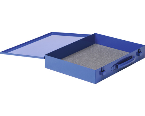 Cutie metalică pentru scule cu inserție de spumă și mâner