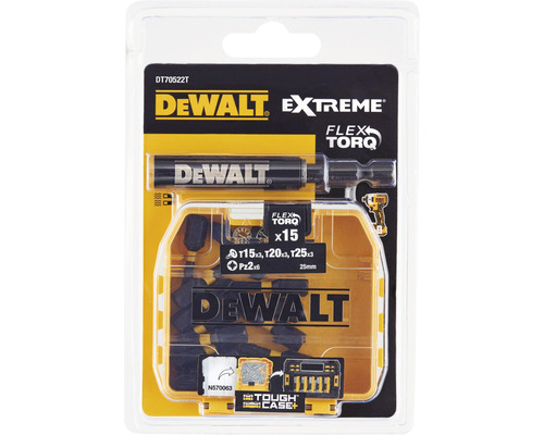 Set biți de șurubelniță DeWalt Extreme Flex Torq, 15 piese