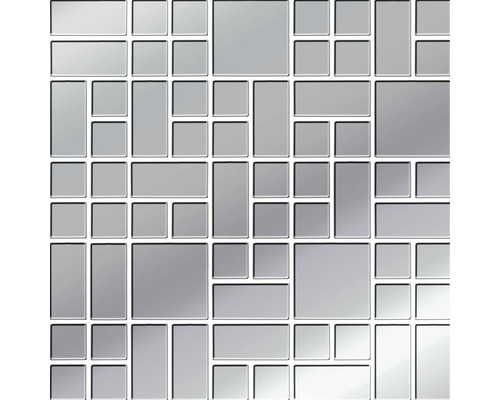 Mozaic sticlă Glass Platinum gri 25x25 cm