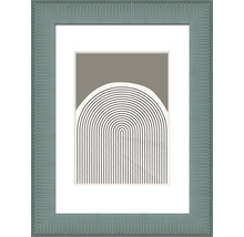 Opera de artă abstractă înrămată cu model geometric de linii