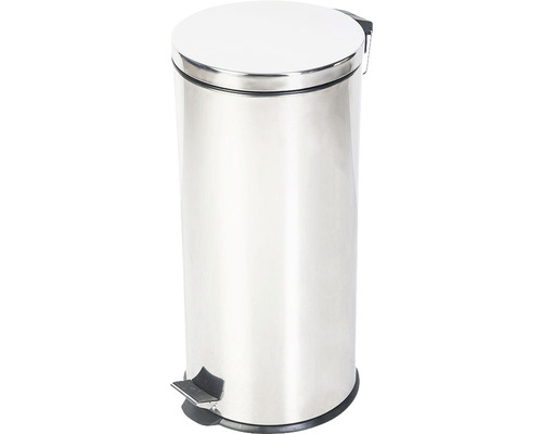 Coș gunoi cu pedală, formă cilindrică, 30l, inox