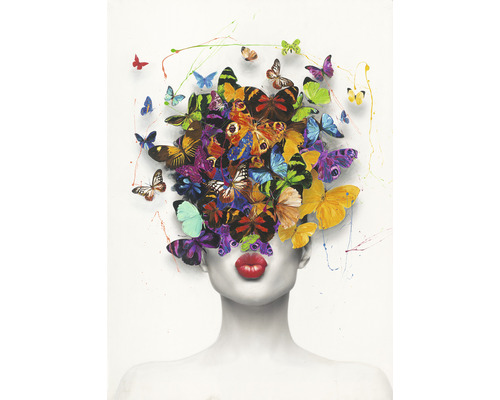 Imagine decorativă a unei femei cu fluturi