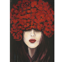 Pictură a unei femei cu o acoperire de cap florală