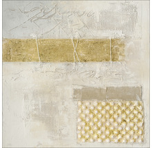 Tablou abstract de perete cu diferite texturi și elemente