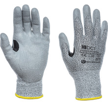 Mănuși de protecție DCT Krima tricotate din fibre HDPE, imersate în poliuretan, anti-tăiere, mărimea 9-thumb-0