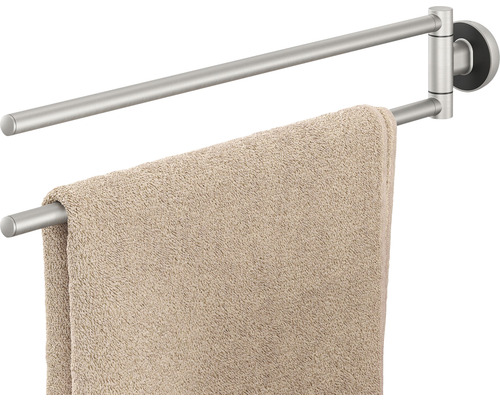 Suport rotativ pentru prosoape din metal cu un prosop