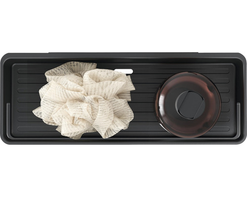 Raft baie cu burete de duș și săpunieră