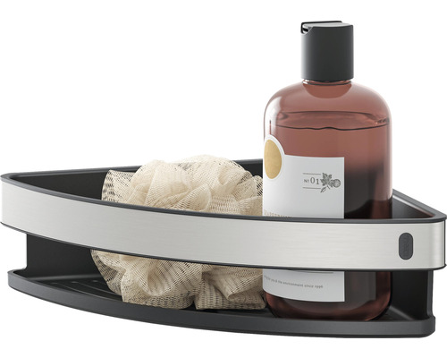 Raft de colț cu gel de duș și burete de baie