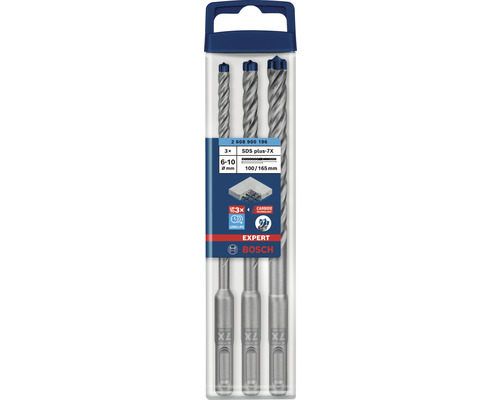 Set burghie pentru ciocan rotopercutor Bosch Expert SDS plus-7X, trei bucăți
