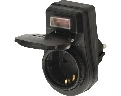 Priza cu contact de protecție și capac rabatabil