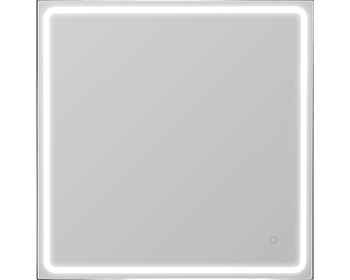Oglindă de baie pătrată cu iluminare cu LED