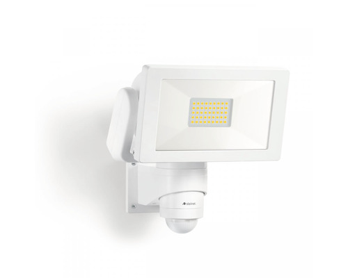 Proiector cu LED integrat Steinel 29,5W 2962 lumeni IP44, senzor de mișcare, lumină neutră, alb