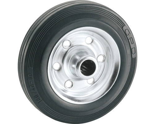 Roată cu anvelopă din cauciuc și jantă metalică