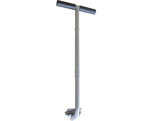Braț telescopic de tractat platforme cu roți Tarrox 66-91 cm, mânere ergonomice Unealtă de lucrat solul cu mâner în T și suport pentru picioare
