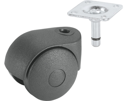 Roată de mobilier cu placă de montaj