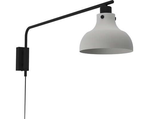 Lampa de perete cu braț pivotant și abajur