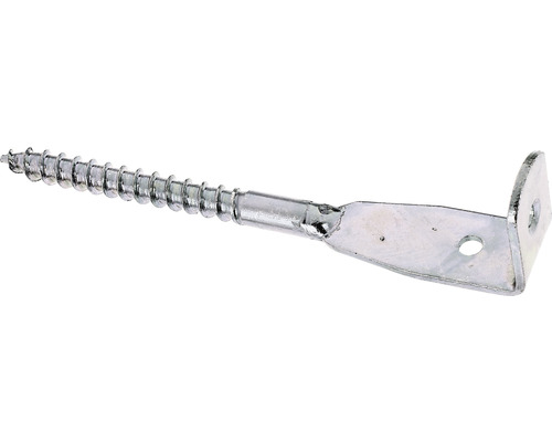 Colțar pentru gard din lemn Alberts 160x75 mm, oțel zincat, cu holșurub sudat Conector unghiular cu șurub
