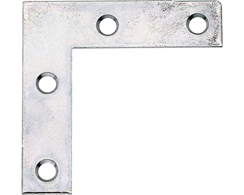 Colțar metalic perforat Alberts 40x40x10,25 mm, plat, oțel zincat Sendzimir