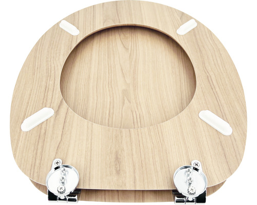 Capac WC din lemn cu balamale cromate