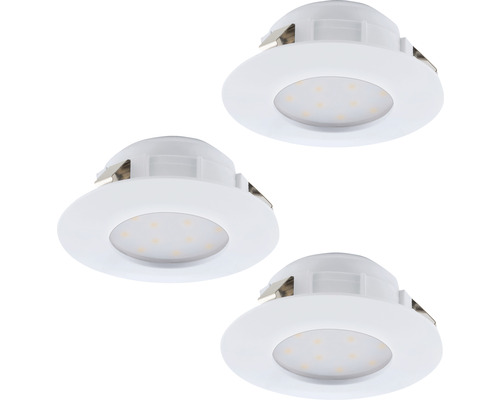 Spot LED încastrat Pineda 4,9W 360 lumeni IP44, 3000K, Ø78 mm, alb, pachet 3 bucăți