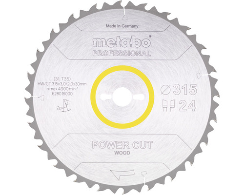 Disc fierăstrău circular Metabo Professional Ø315x3x30 | HORNBACH