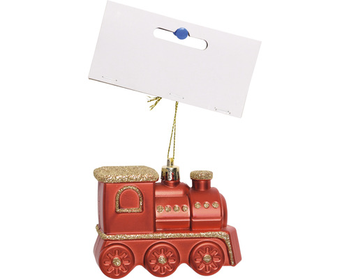 Decorațiune Lafiora tren cu agățătoare 8x6 cm