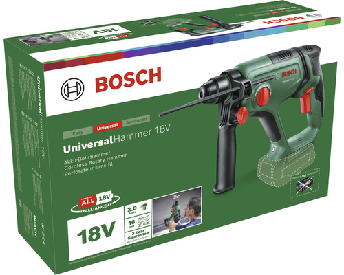 Ciocan rotopercutor cu acumulator Bosch UniversalHammer 18V în cutie