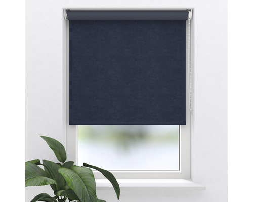 Rulou opac Soluna F3 albastru închis, 60x190 cm, material catifelat Fereastră cu jaluzea opacă