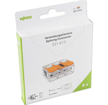 Cleme legături rapide cabluri Wago 3x max. 6 mm², pachet 8 bucăți (gama 221)-thumb-2