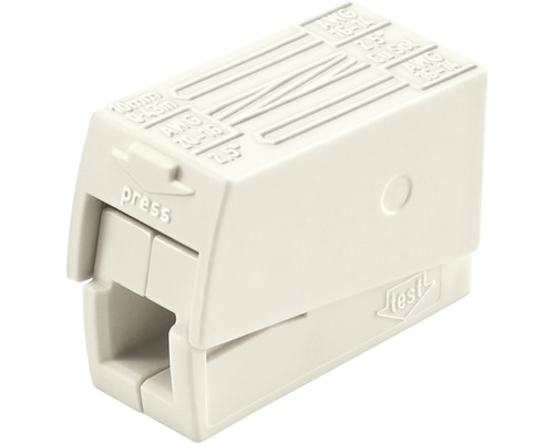 Regletă rapidă îmbinare cablu Wago 1x max. 2,5 mm², pentru corpuri de iluminat, albă, pachet 15 bucăți (gama 224)