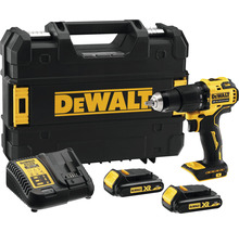 Set de șurubelniță cu acumulator DeWalt cu cutie de transport, încărcător și doi acumulatori