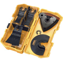Set accesorii multifuncționale DeWalt în cutie de depozitare galbenă