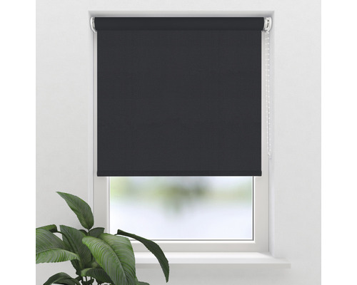 Fereastră cu jaluzea rulou neagră