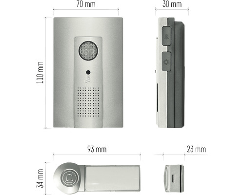 Dimensiunile unui interfon de ușă