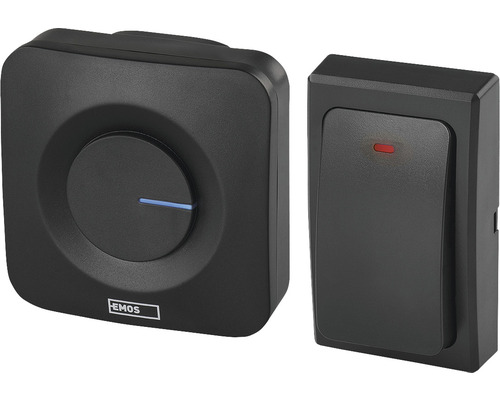 Sonerie fără fir Emos P5729 max. 180m 90dB, alimentare la priză 230V, negru Sonerie fără fir cu receptor și emițător