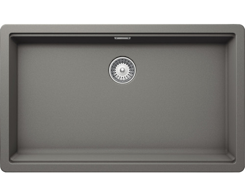 Chiuvetă bucătărie cristadur cu o cuvă Schock Greenwich N-100XL 75x45,6 cm, fără picurător, Silverstone