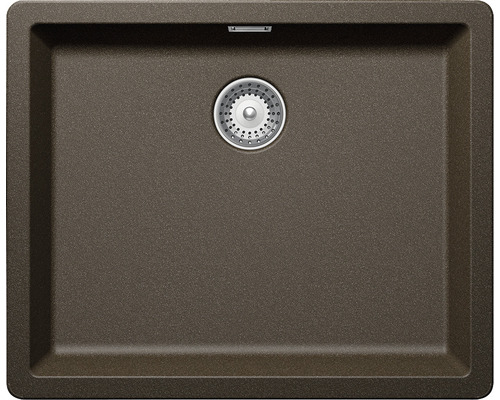 Chiuvetă bucătărie cristadur cu o cuvă Schock Greenwich N-100L 55,6x45,6 cm, fără picurător, Bronze