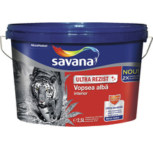 Vopsea de interior Savana Ultra Resist, găleată de 2,5 litri