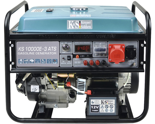 Generator de curent cu benzină Könner & Söhnen KS10000E-3 ATS 8000W, trifazic, incl. automatizare